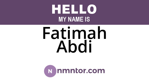 Fatimah Abdi