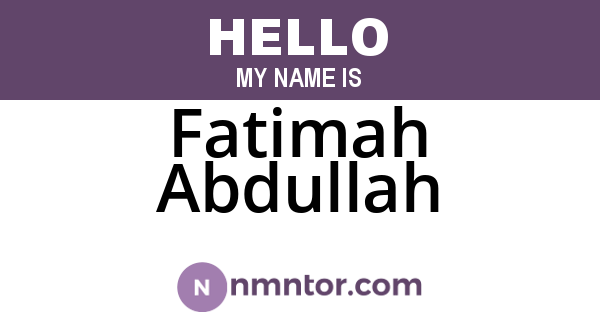 Fatimah Abdullah