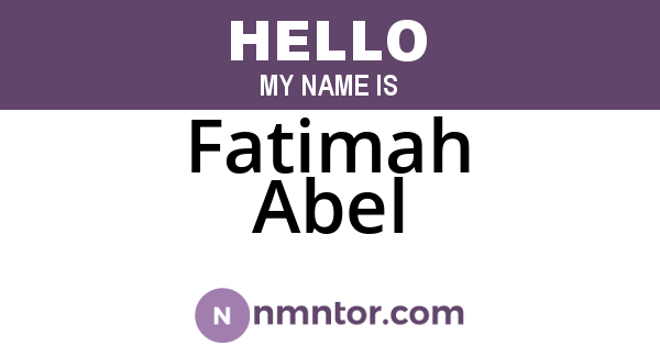 Fatimah Abel