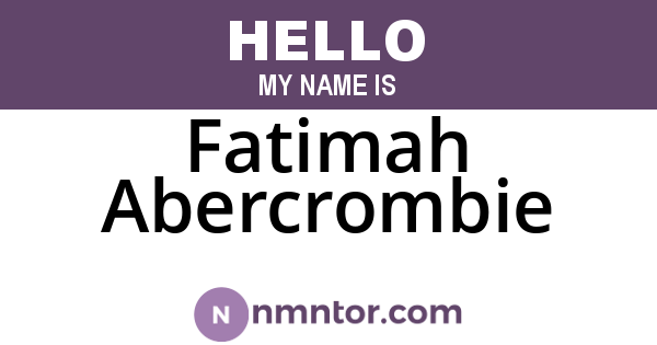Fatimah Abercrombie