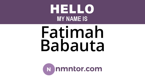 Fatimah Babauta