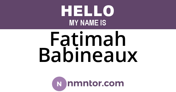 Fatimah Babineaux