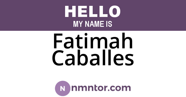 Fatimah Caballes