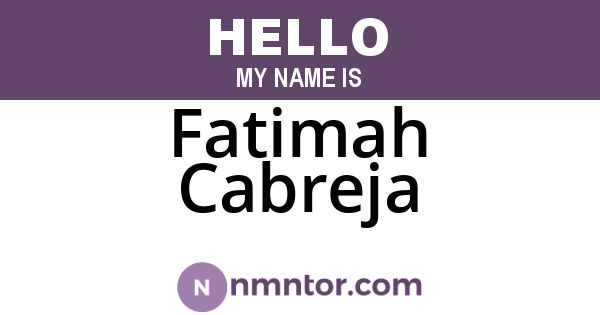 Fatimah Cabreja