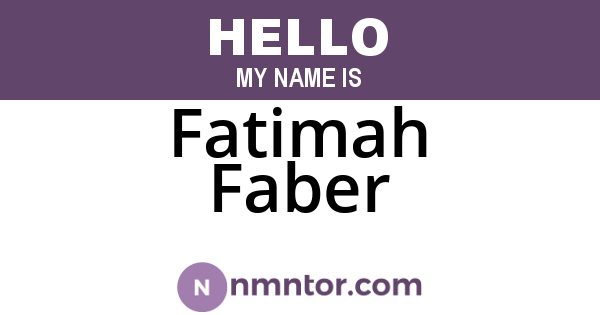 Fatimah Faber