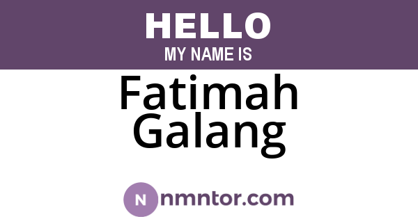 Fatimah Galang