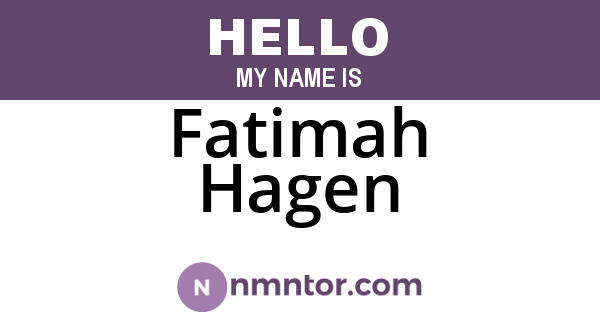 Fatimah Hagen