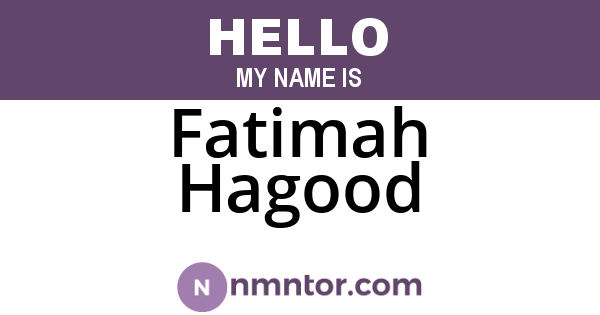 Fatimah Hagood