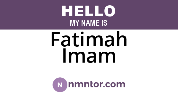 Fatimah Imam