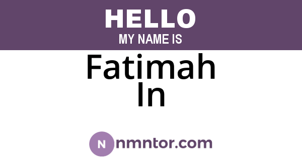 Fatimah In