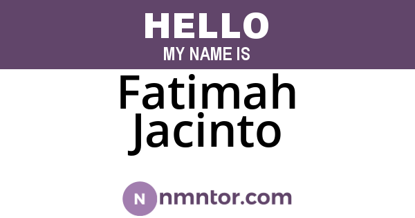 Fatimah Jacinto