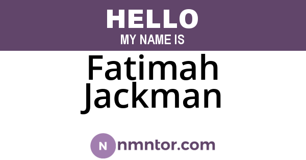 Fatimah Jackman