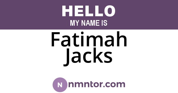 Fatimah Jacks