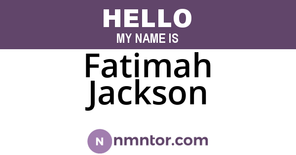 Fatimah Jackson