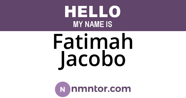 Fatimah Jacobo