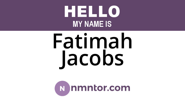Fatimah Jacobs