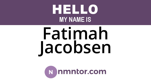 Fatimah Jacobsen