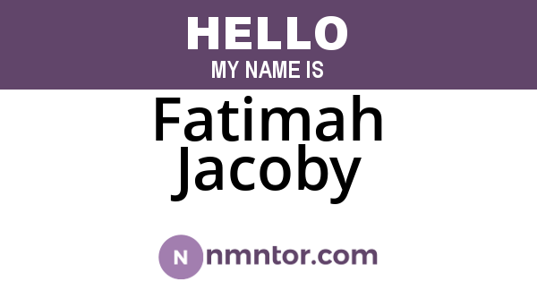 Fatimah Jacoby