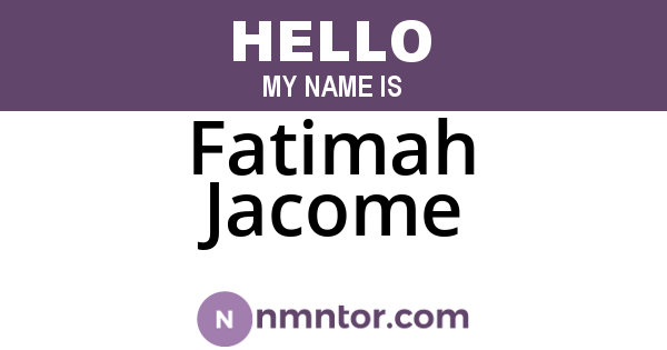 Fatimah Jacome
