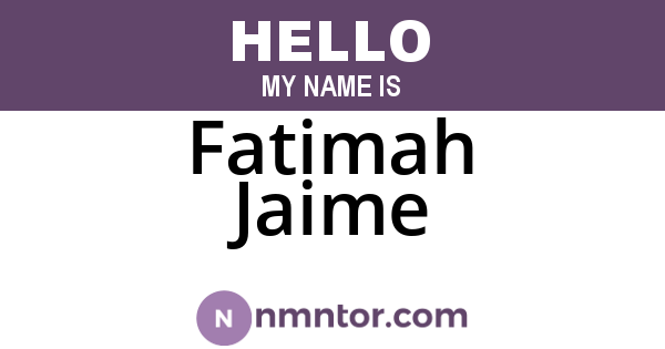 Fatimah Jaime