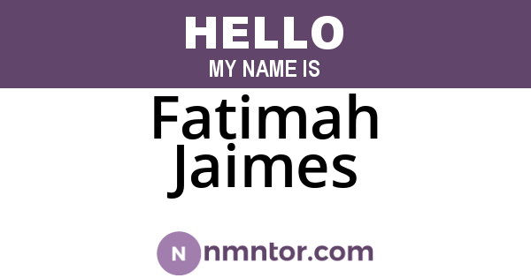 Fatimah Jaimes