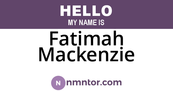 Fatimah Mackenzie