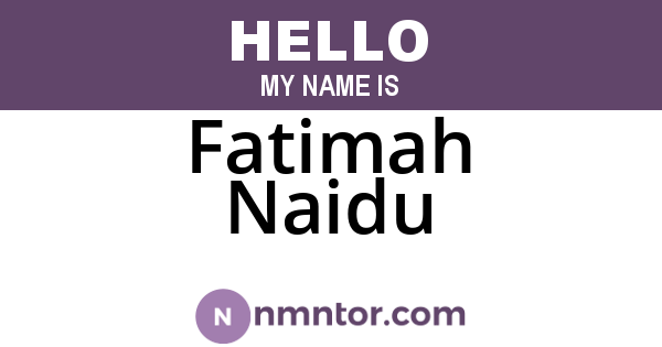 Fatimah Naidu