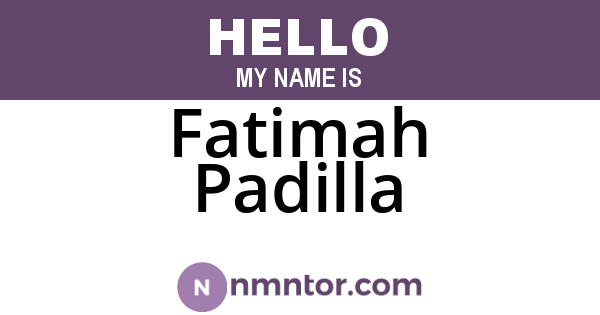 Fatimah Padilla