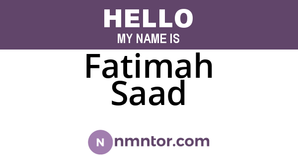 Fatimah Saad