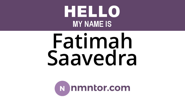 Fatimah Saavedra