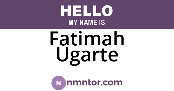 Fatimah Ugarte