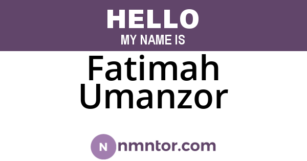 Fatimah Umanzor