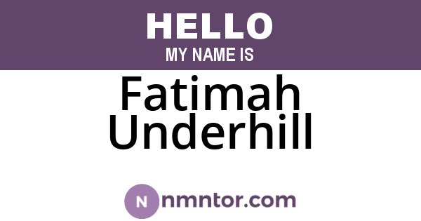 Fatimah Underhill
