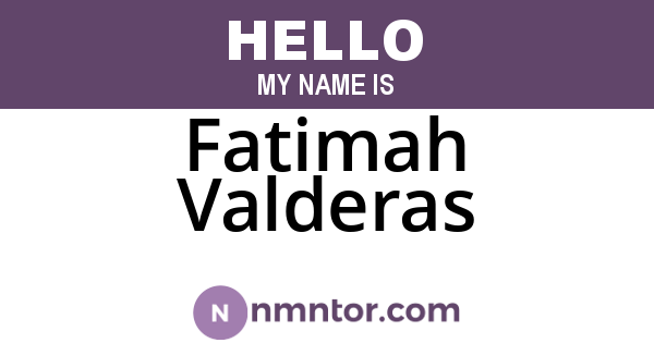 Fatimah Valderas