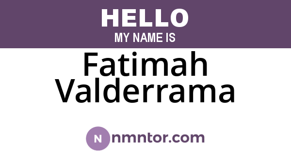 Fatimah Valderrama