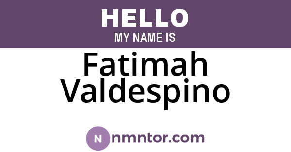 Fatimah Valdespino