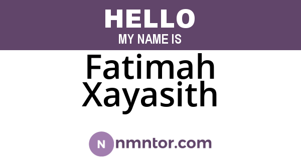 Fatimah Xayasith