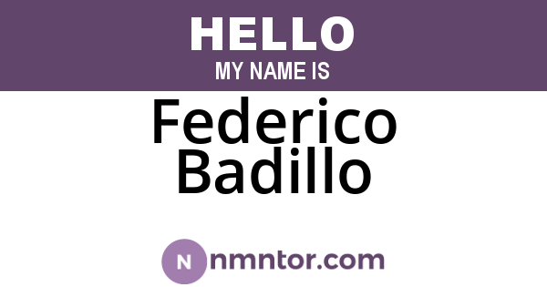 Federico Badillo
