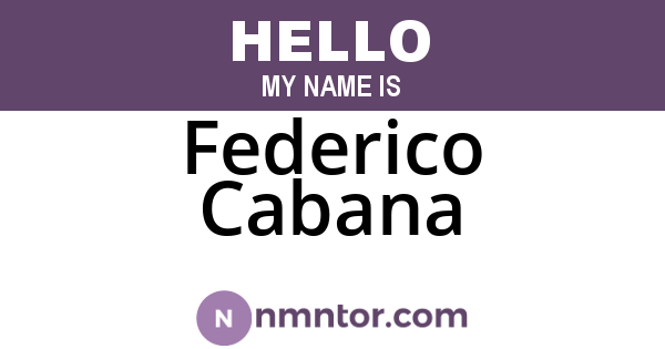 Federico Cabana