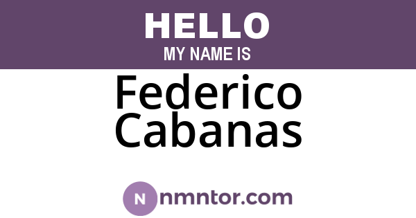 Federico Cabanas