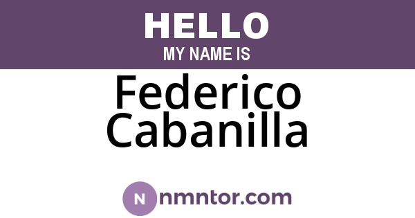 Federico Cabanilla
