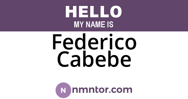 Federico Cabebe