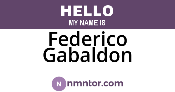 Federico Gabaldon