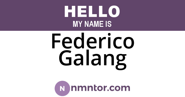 Federico Galang