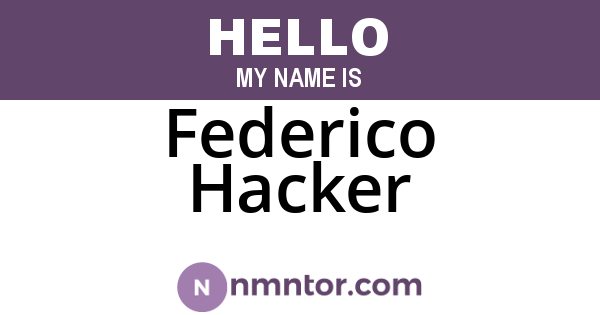 Federico Hacker