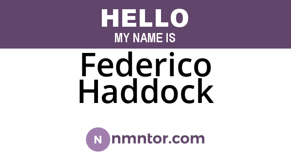 Federico Haddock