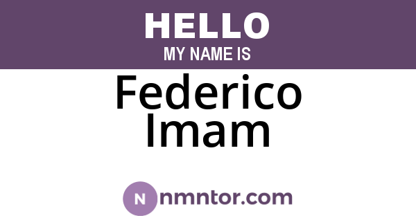 Federico Imam