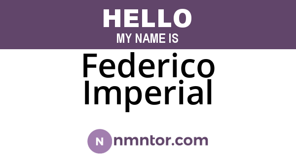 Federico Imperial