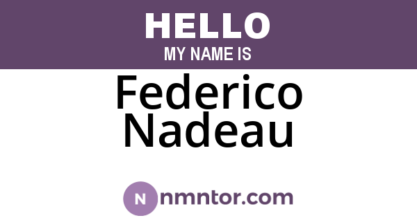 Federico Nadeau