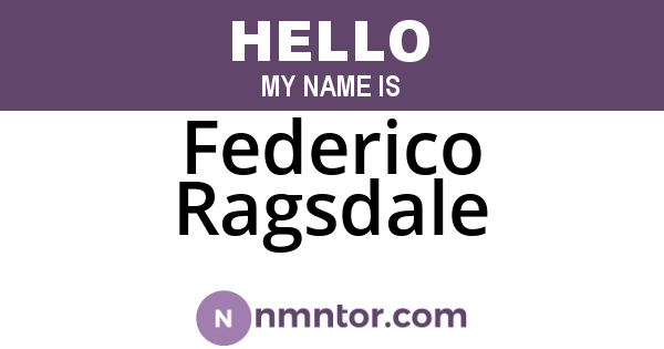 Federico Ragsdale